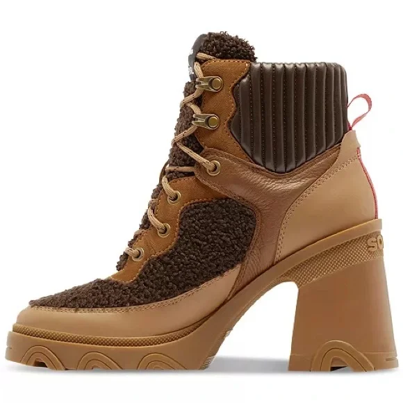 SOREL Brex Cozy Mixed-Media Lace-Up Booties - Picture 2 of 9